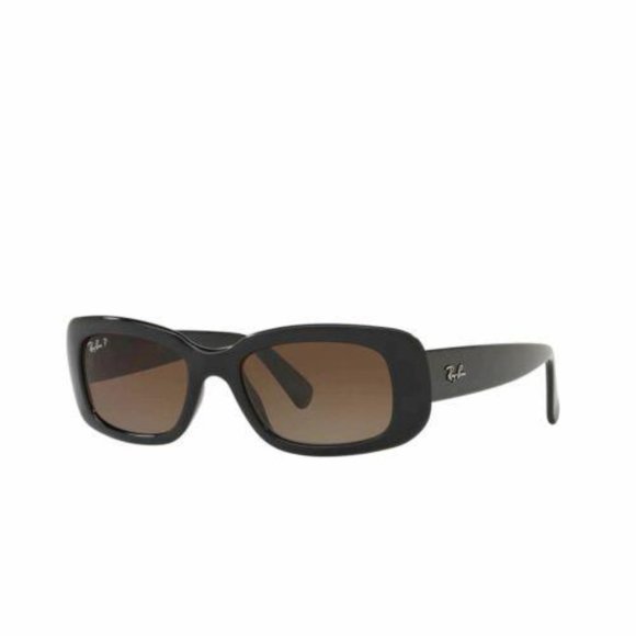 Ray-Ban Accessories - Ray-Ban RB4122 601/TS Black Rectangular Polarized Women's Sunglasses